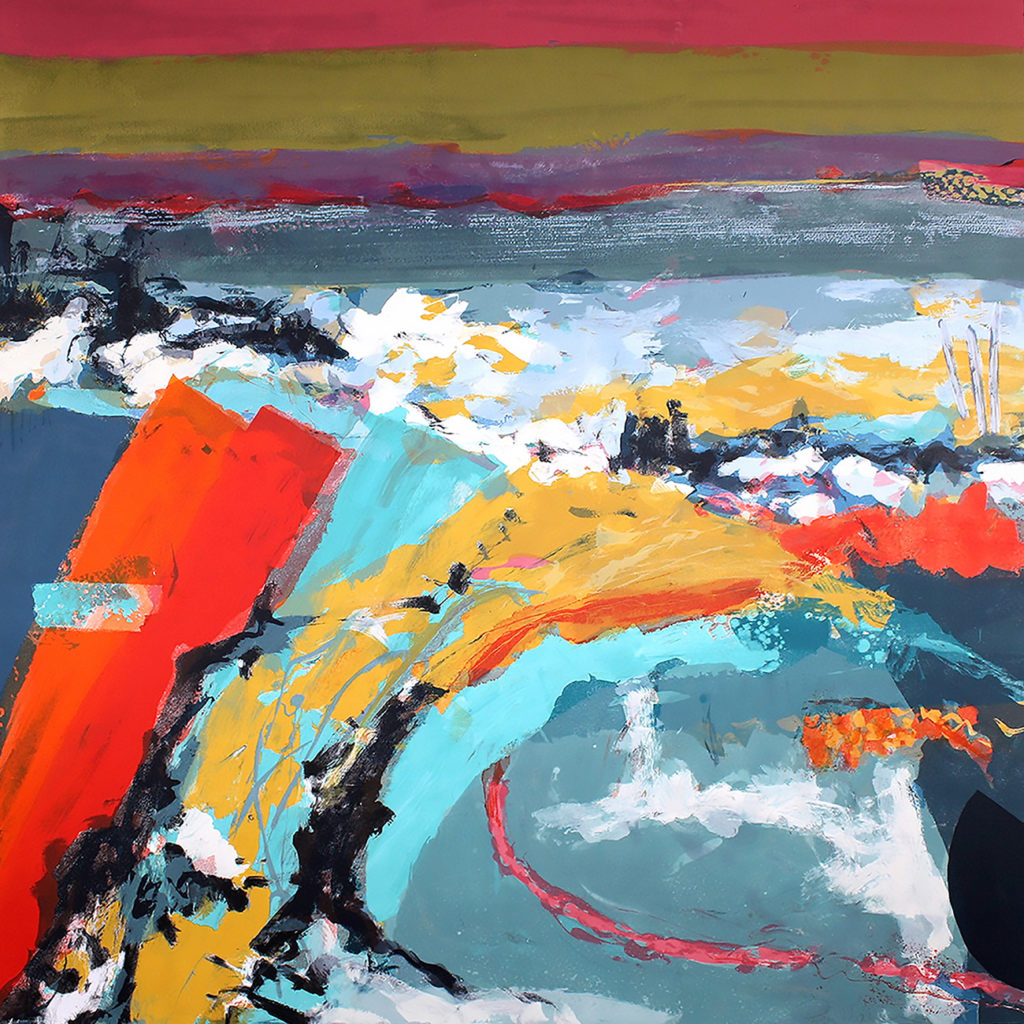Breach Silkscreen Painting Gail Mason