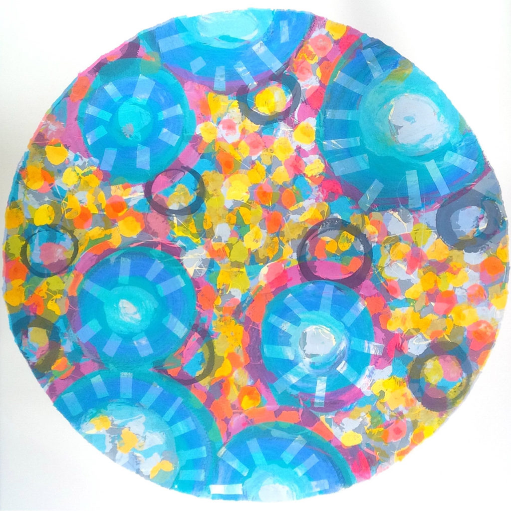 Catherine wheel Silkscreen Painting Gail Mason