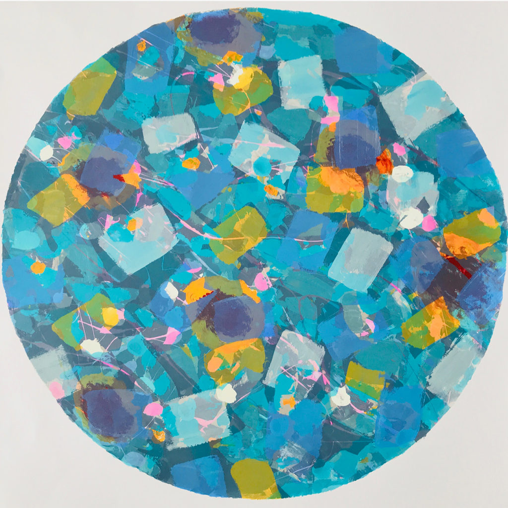 From A Distance Silkscreen Painting Gail Mason