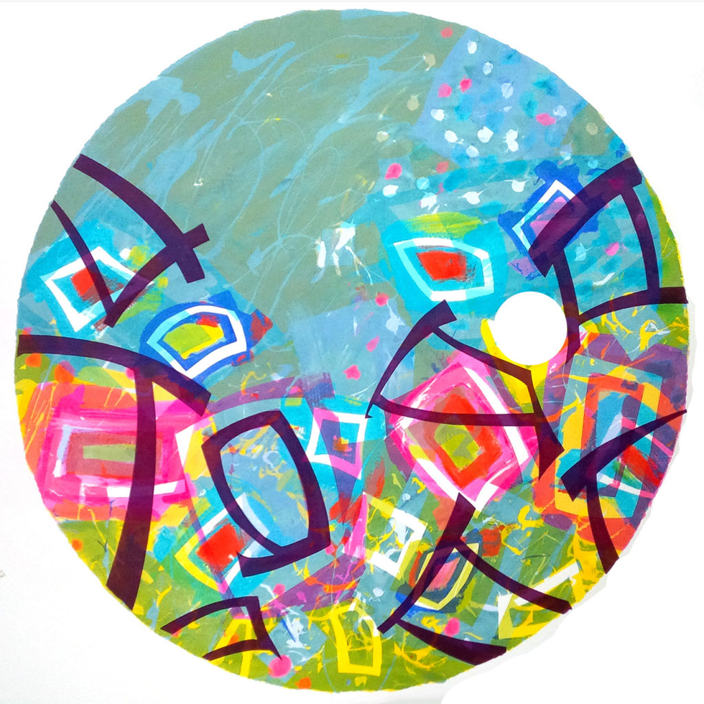 Jigsaw Silkscreen Painting Gail Mason