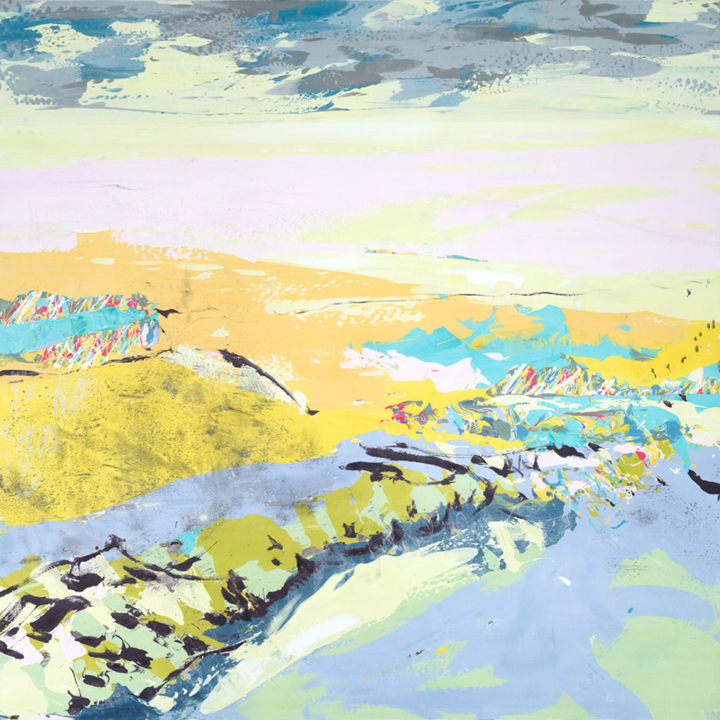 Sea Walk Silkscreen Painting Gail Mason