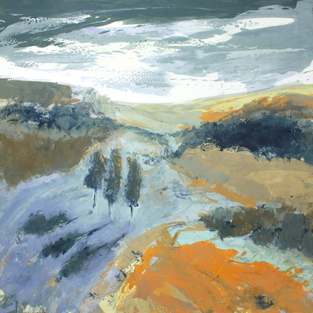 Where The Cuckoo Calls ii Silkscreen Painting Gail Mason