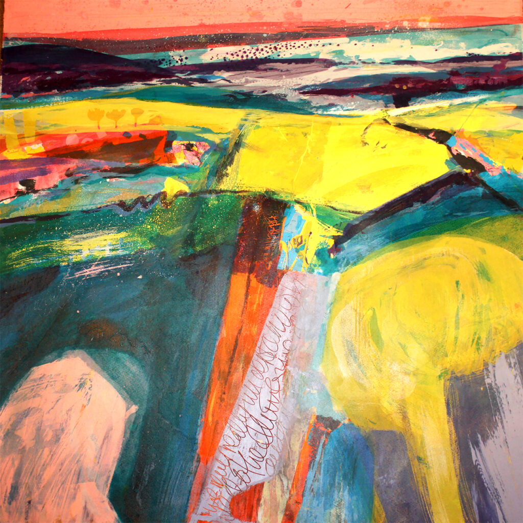 And All The Time Silkscreen Painting Gail Mason