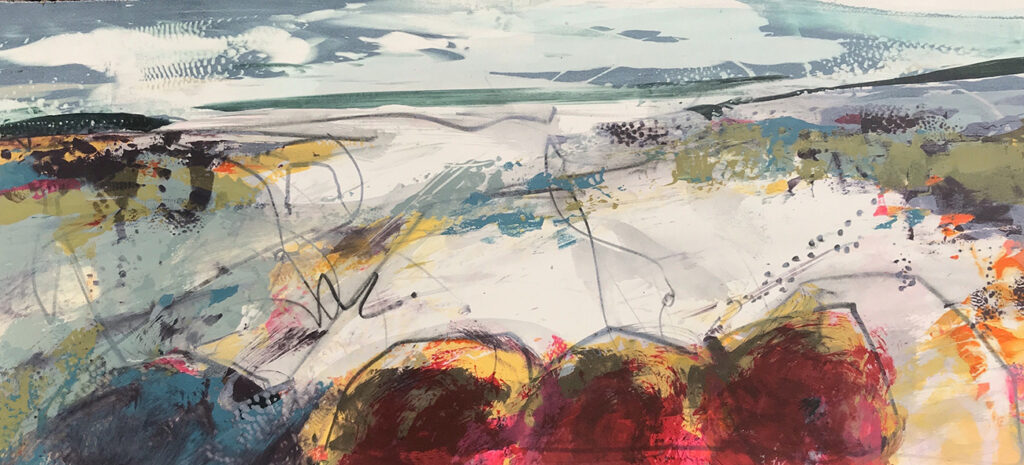 Boulder Silkscreen Painting SOLD Gail Mason