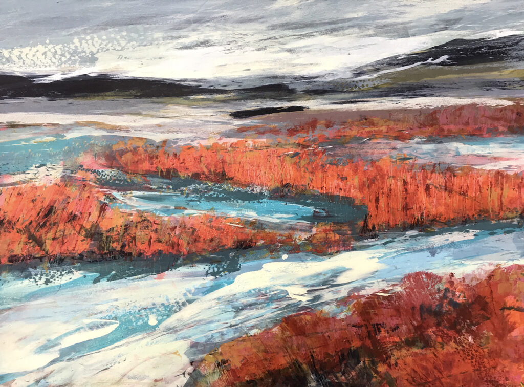 Bracken Silkscreen Painting Gail Mason