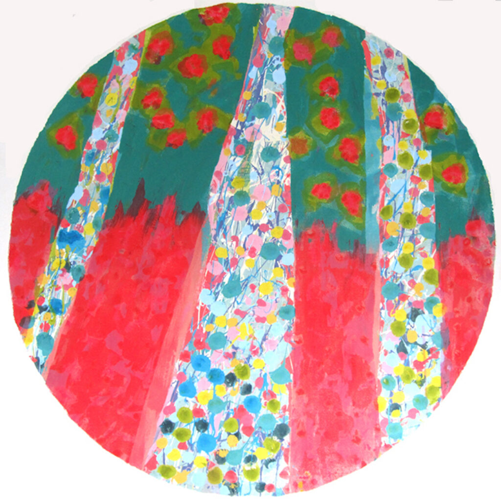 Circus Silkscreen Painting Gail Mason