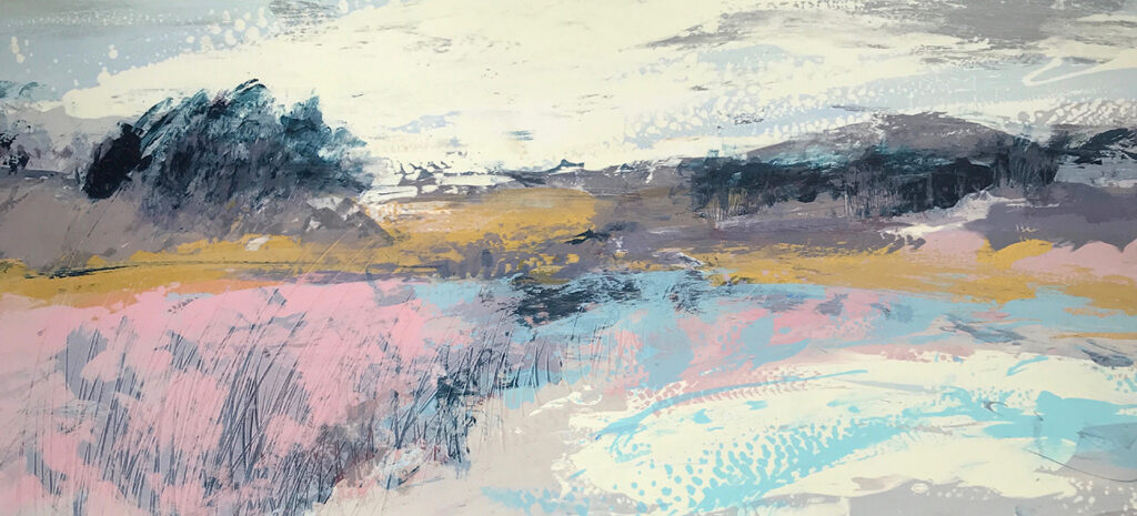 Drift Silkscreen Painting SOLD Gail Mason