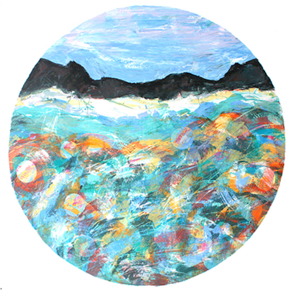 Ebb Silkscreen Painting Gail Mason
