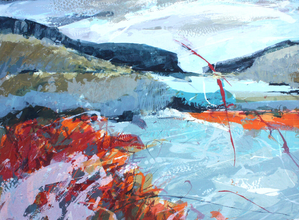 Flamenco Silkscreen Painting Gail Mason