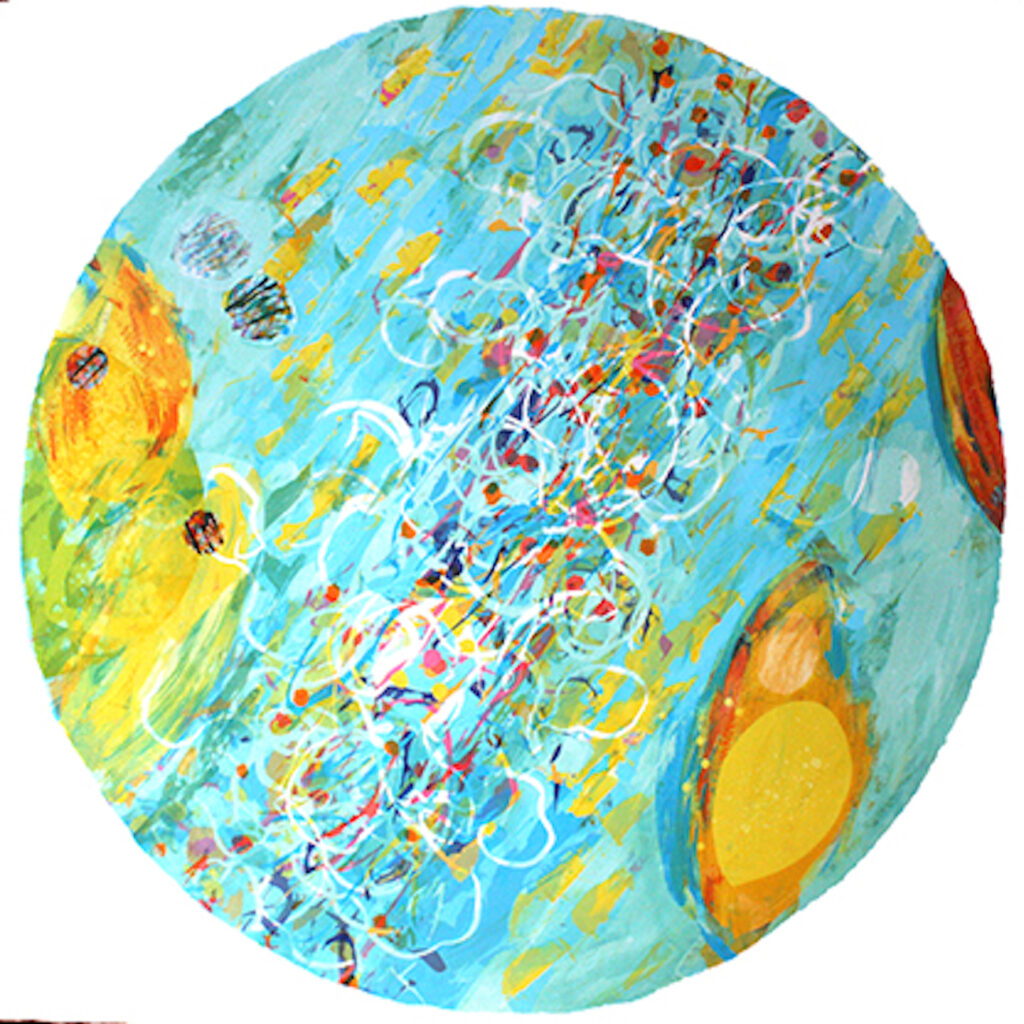 Free Flow Silkscreen Painting Gail Mason