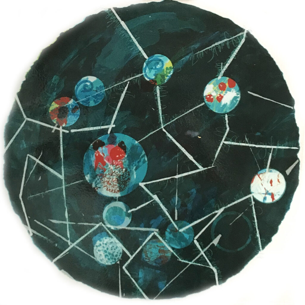 How To Get There From Here Silkscreen Painting Gail Mason