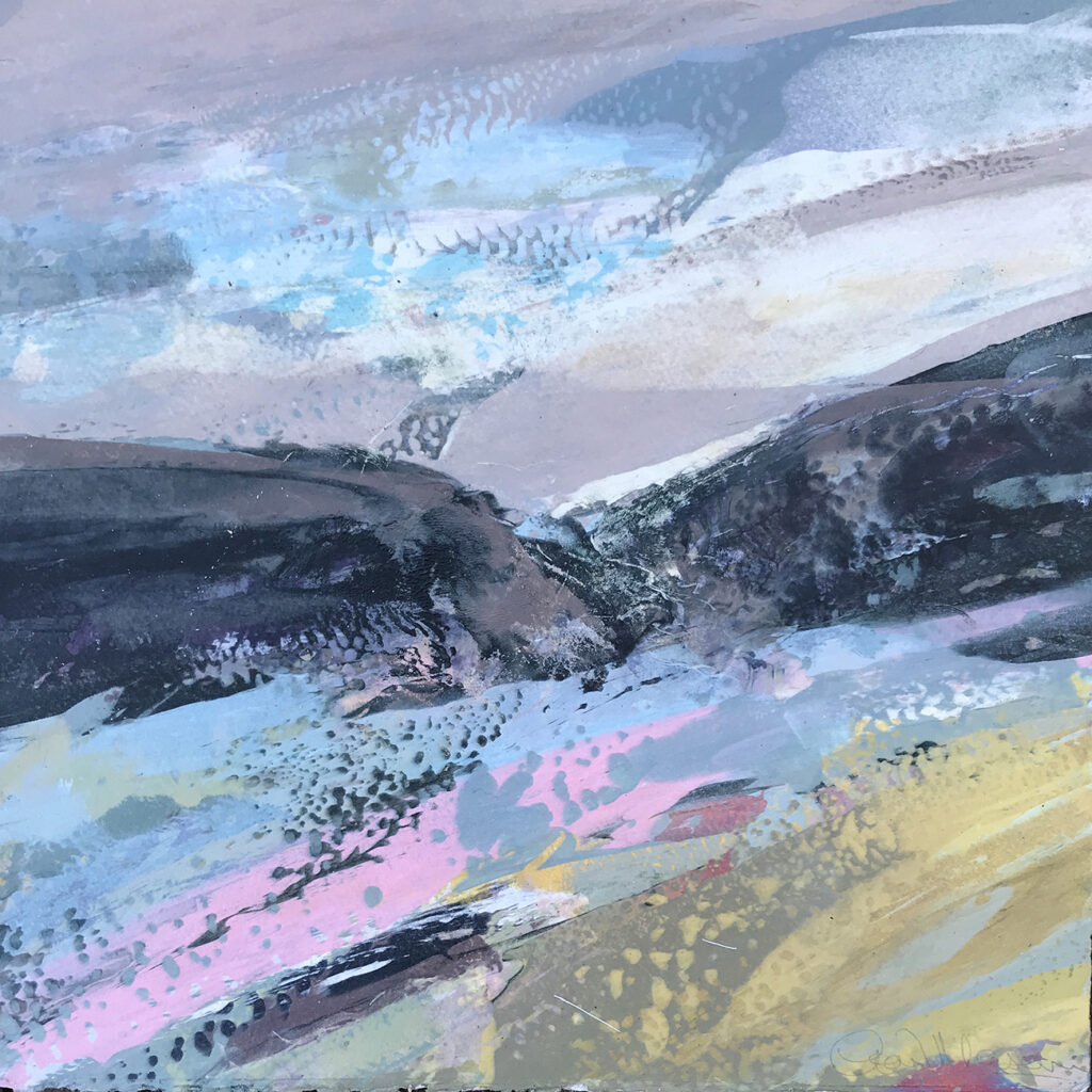 SOLD Trail Silkscreen Painting Gail Mason