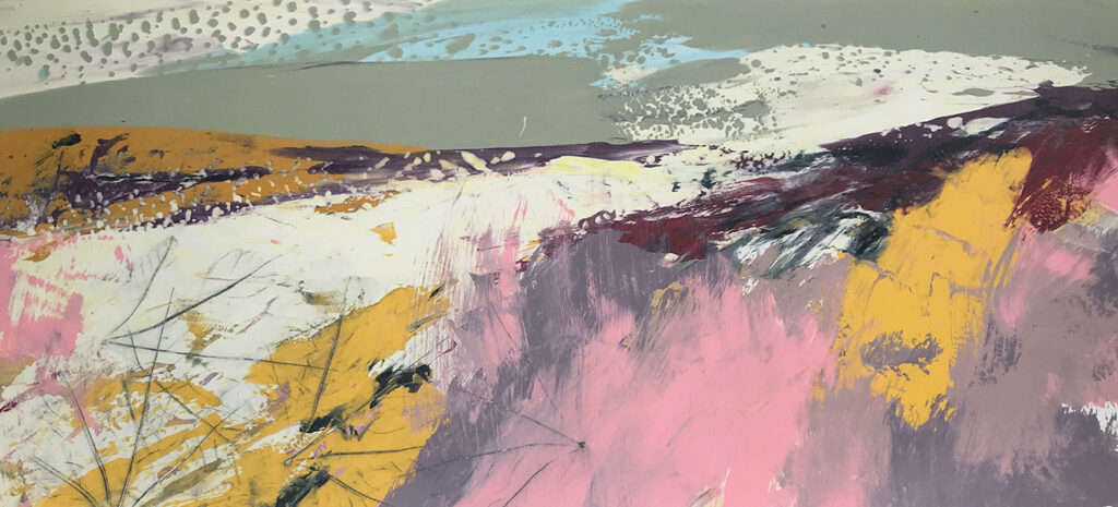 Pink Day Silkscreen Painting SOLD