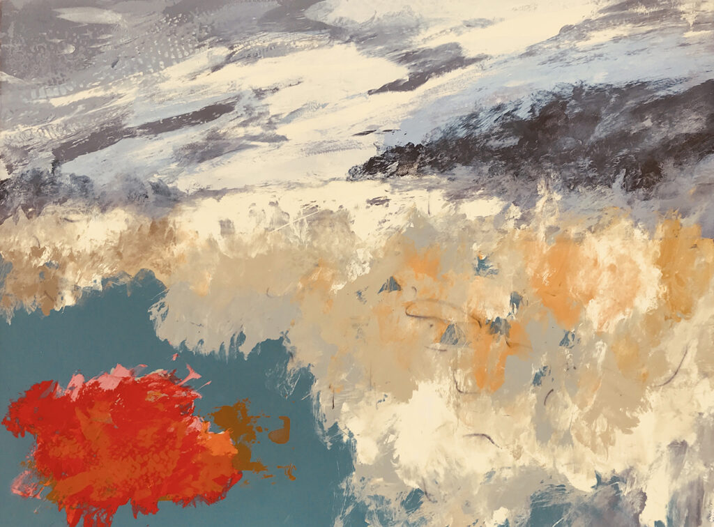 Pool I Silkscreen Painting Gail Mason