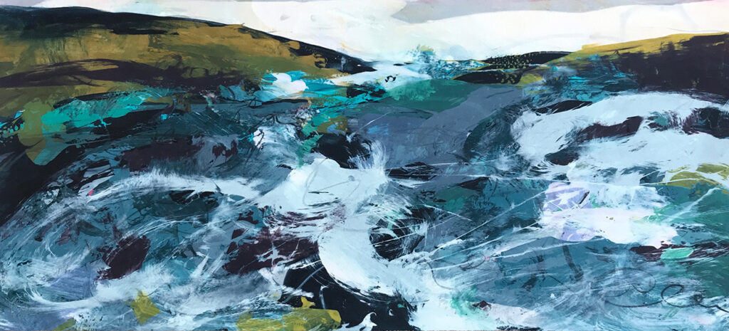 Rhythm Silkscreen Painting Gail Mason