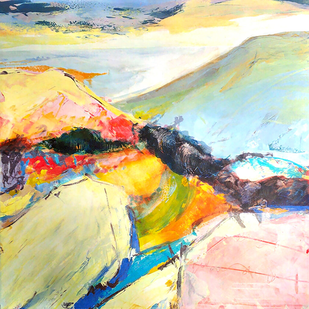 Secret Valley Silkscreen Painting Gail Mason
