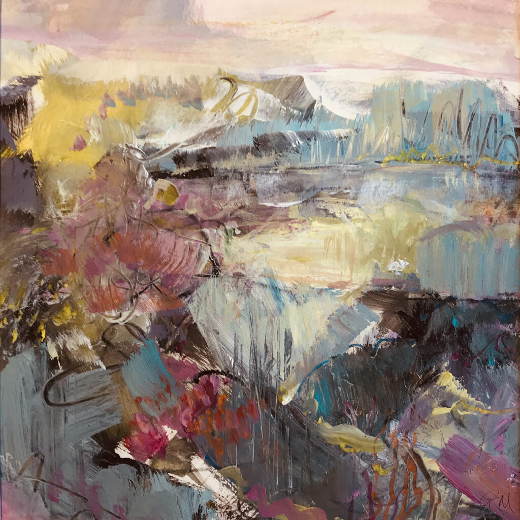 Available Blue Haze mixed media Gail Mason