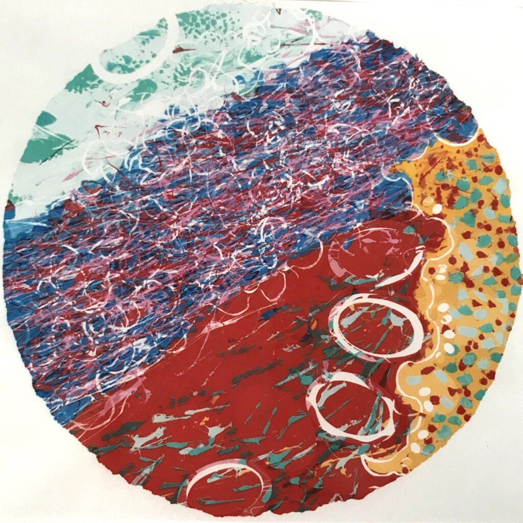 The Other Side Of Now Silkscreen Painting Gail Mason