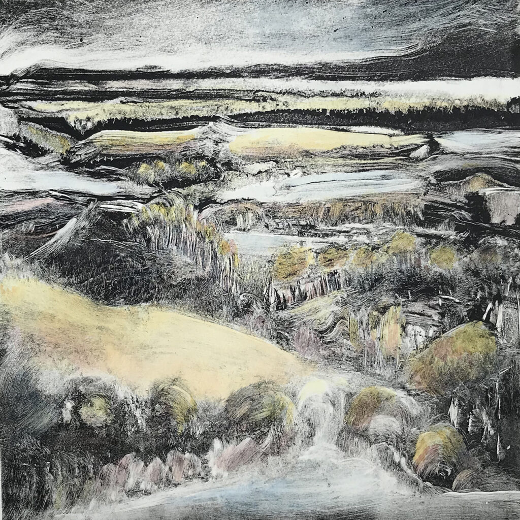 Long View Oil Monotype Gail Mason