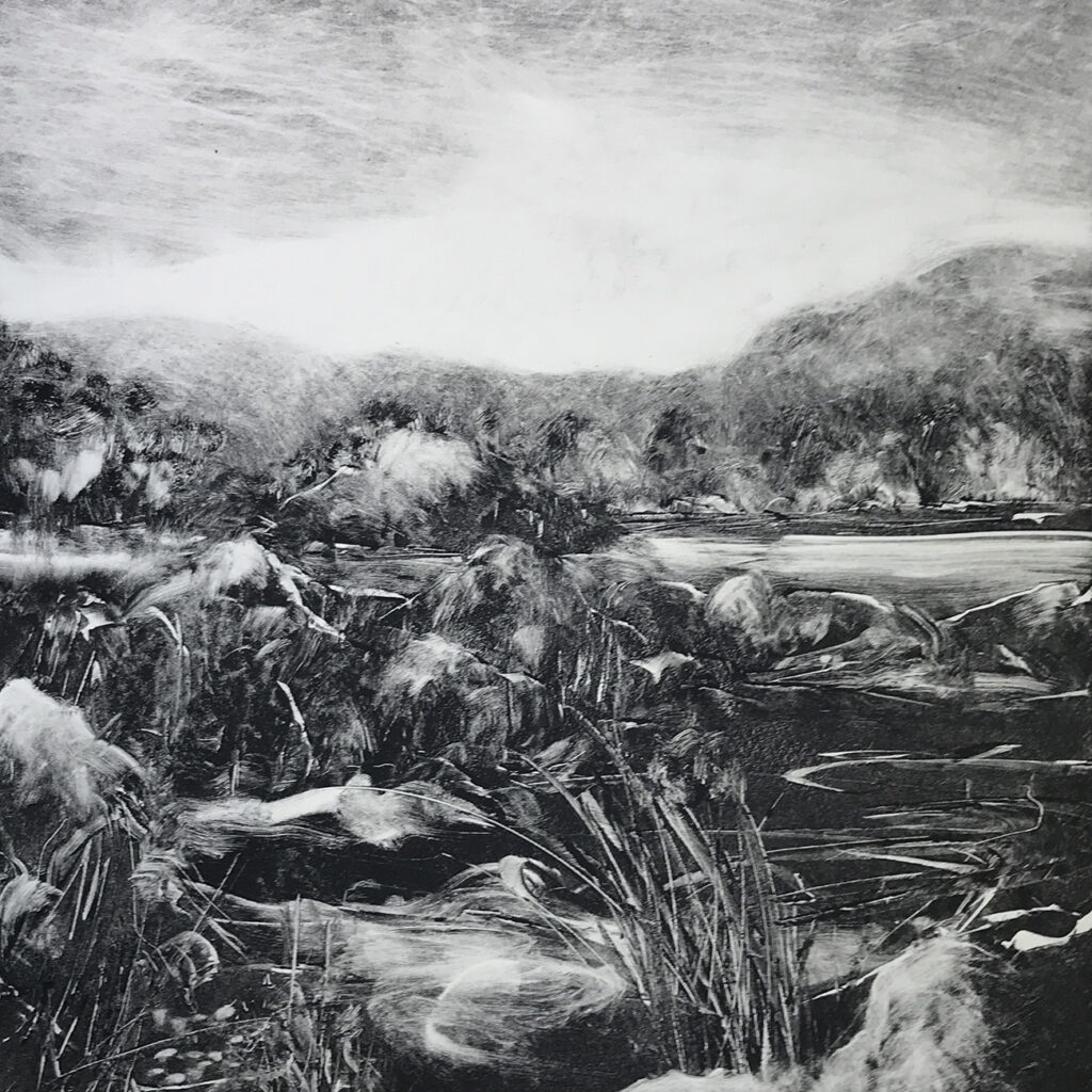 SOLD Ripple oil monotype Gail Mason