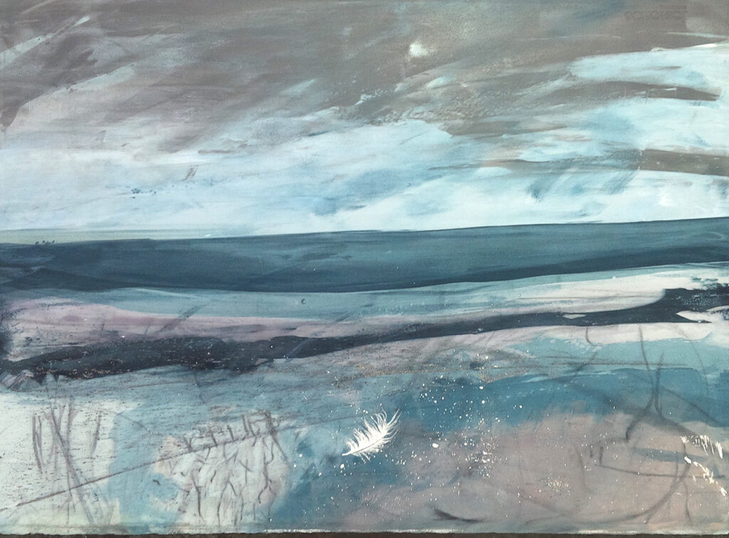 Visitation Silkscreen Painting Gail Mason