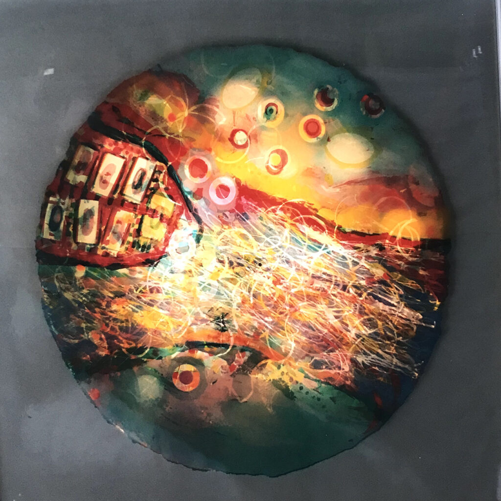 Way Of The World Silkscreen Painting Gail Mason