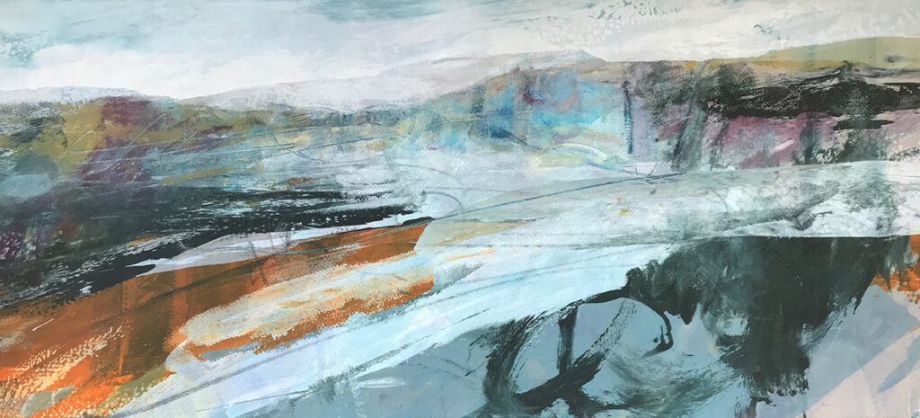 Gail Mason Squall silkscreen painting SOLD Gail Mason