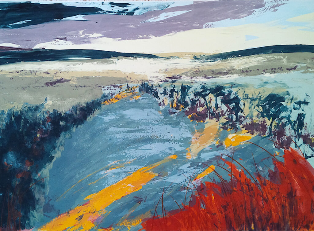 Willow Edge Silkscreen Painting Gail Mason