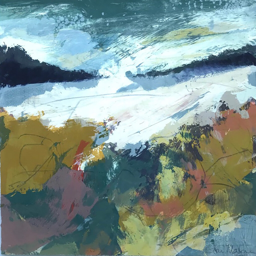 Open Space Silkscreen Painting Gail Mason Available