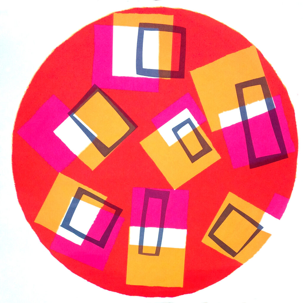 50's Shapes Silkscreen Painting Gail Mason