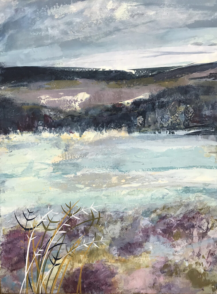Chalk Hills SOLD Silkscreen Painting Gail Mason