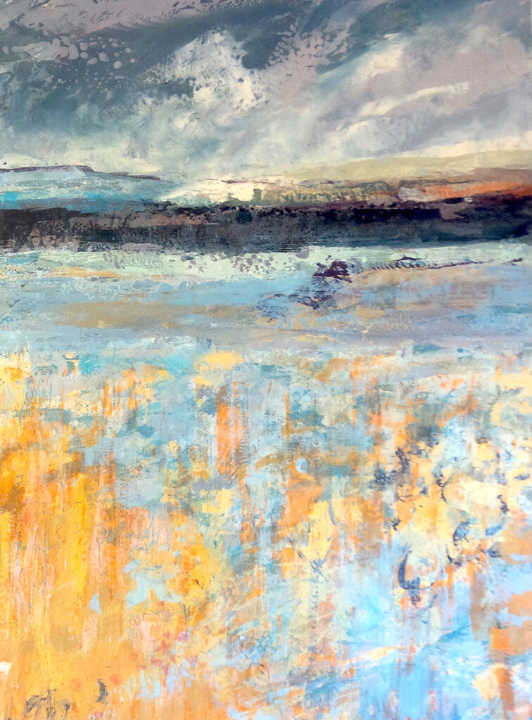 Glimmer Silkscreen Painting SOLD Gail Maso