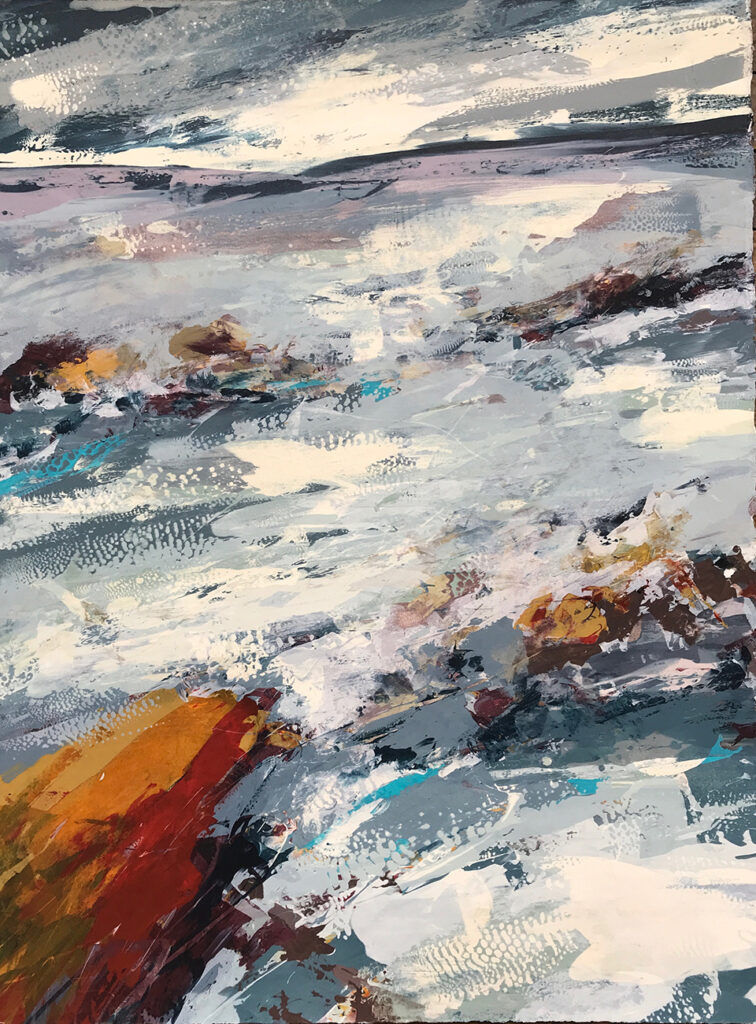 Red Rocks SOLD Silkscreen Painting Gail Mason