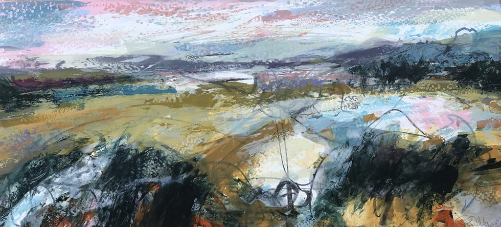 Tangle Mixed Media 76x30 SOLD Gail Mason