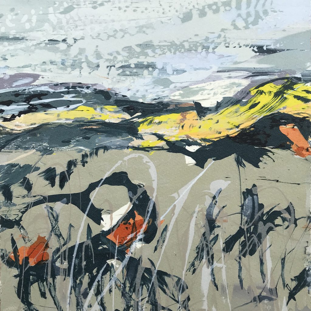 Land Series 89 silkscreen painting Available