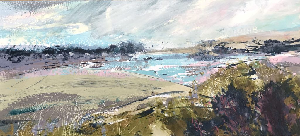 Untouched silkscreen painting 75x35cm available